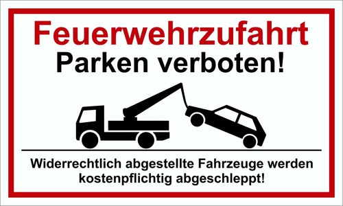 Feuerwehrzufahrt parken - feuerwehrzufahrt,