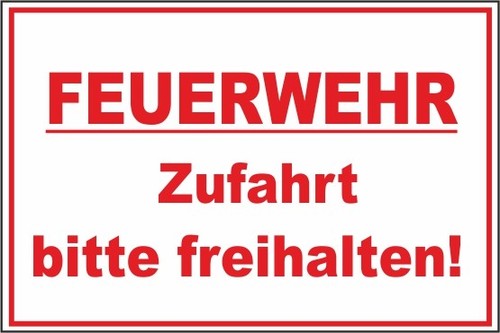Stabiles schild feuerwehr - stabiles,