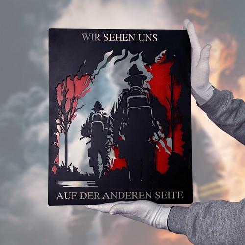 Feuerwehr motiv schild - motiv,