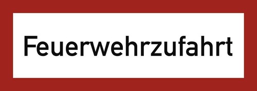 Schild feuerwehrzufahrt - schild,