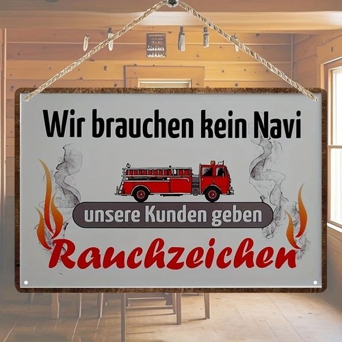 Blechschild feuerwehr wir - blechschild,