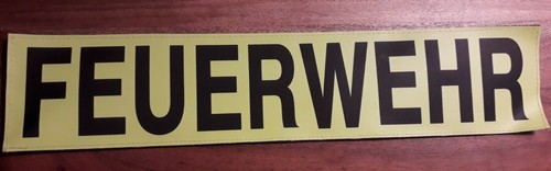 Feuerwehr rückenschild mit - feuerwehr,
