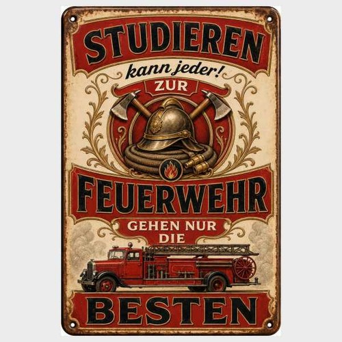 Blechschild studieren kann - blechschild,