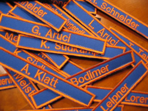 Namensschild royalblau - 1,