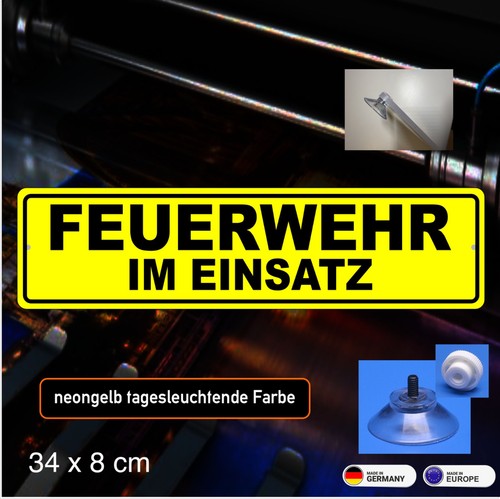 Feuerwehr einsatz schild - im,