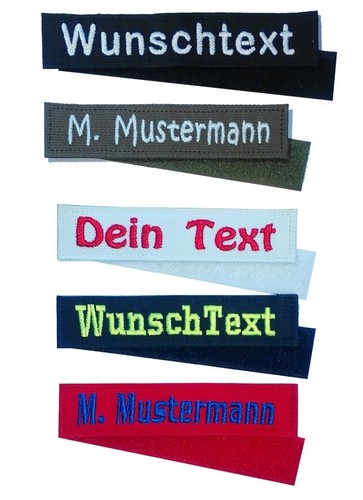 Namensband mit klett - namensband, gestickt
