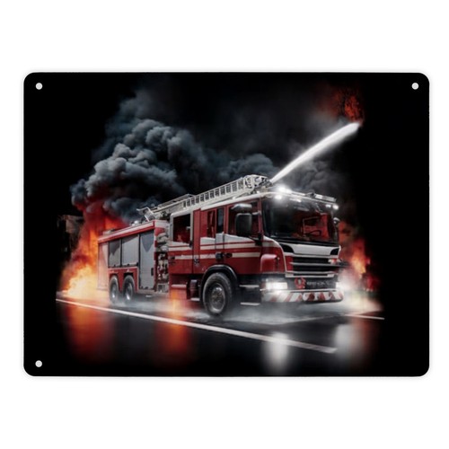 Feuerwehrauto kämpft gegen