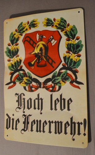 Feuerwehr blechschild - feuerwehr,