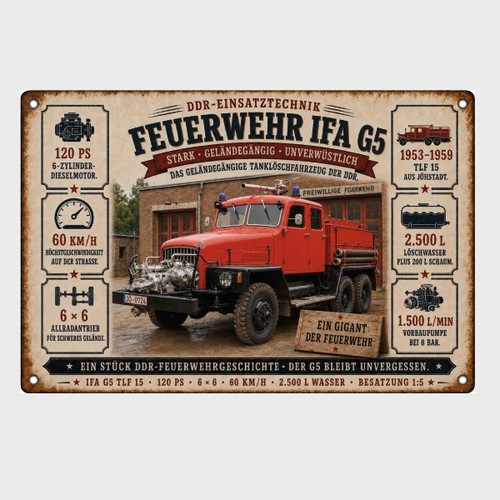 Blechschild ifa feuerwehr - ifa,