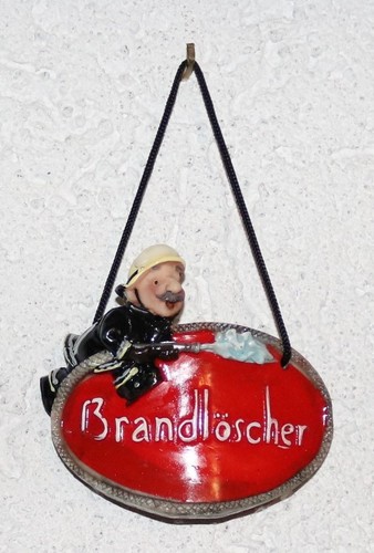 Flaschenschild feuerwehrmann - flaschenschild,