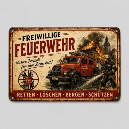 Blechschild freiwillige - ,