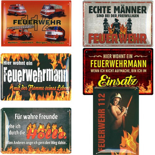 Feuerwehr blechschilder schild - feuerwehr,