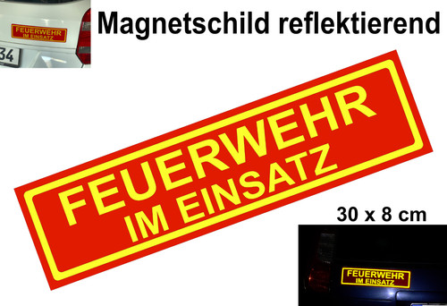 Magnetschild feuerwehr im - "feuerwehr,