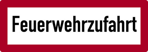 Schild feuerwehrzufahrt - schild,