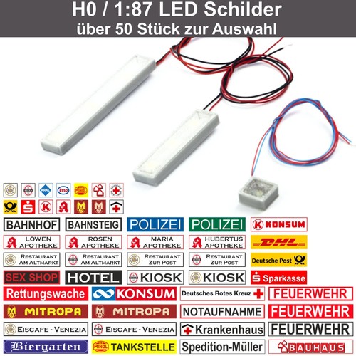 Led schild beleuchtet 87 - beleuchtet, h0