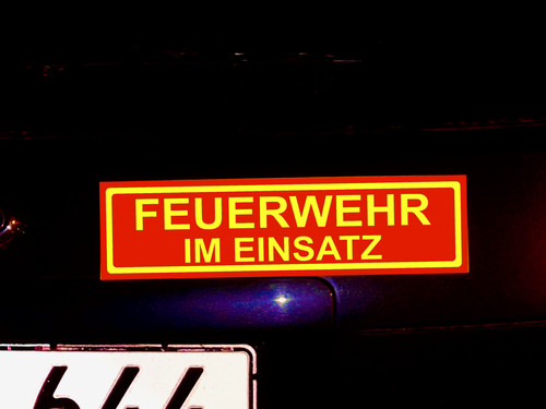 Magnetschild feuerwehr im - magnetschild, "feuerwehr