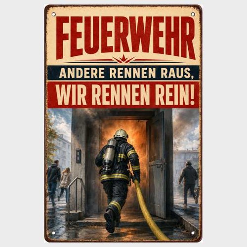 Blechschild feuerwehr andere - blechschild,