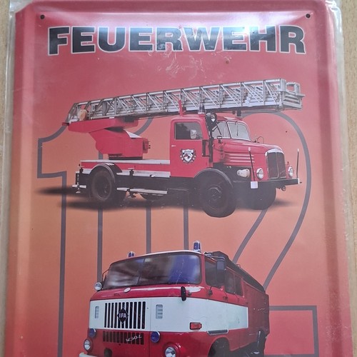 Blechschild feuerwehr mit - feuerwehr,
