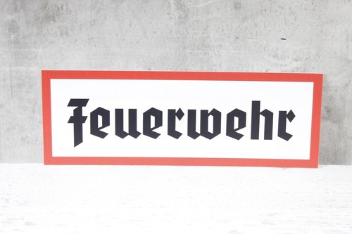 Schild feuerwehr 34cm 12cm - schild,