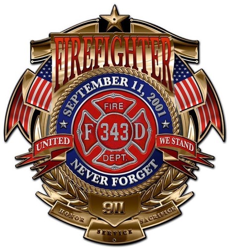 Firefighter 343 abzeichen 911 - firefighter,