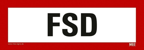 Aufkleber warnschild fsd - warnschild, "fsd"