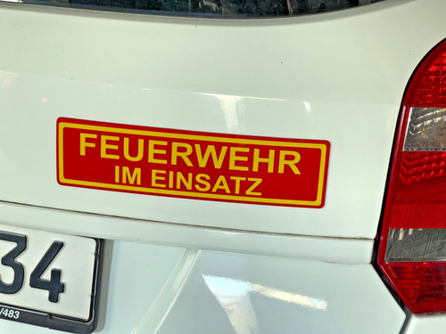Magnetschild feuerwehr - feuerwehr, im