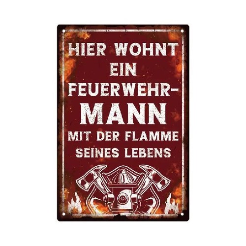 Blechschild hier wohnt - hier,