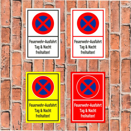 Schild feuerwehr ausfahrt - feuerwehr,