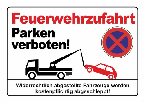 Feuerwehrzufahrt parken - -,