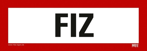Aufkleber fiz - aufkleber, "fiz"